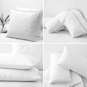 2X Aus Made Quilted Pillow Protector Cotton Cover | Standard | King Size | European | V Shape Tri Boomerang Pillow Protectors (2X Standard Pillow Protectors)