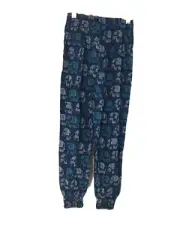 Raga Pants Girls 6 years Jogger Style Elephant Print MasalaKids Navy Rayon NWT