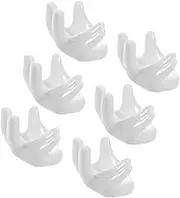 PRETYZOOM 6Pcs Hand Shaped Ceramic Egg Cup Holder Creative Porcelain Display Stand for Unique Kitchen Decor for Hard Boiled Eggs Festive Home Decoration
