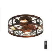 MODERN HABITAT Spinning 20 in. Indoor Beige Ceiling Fan+LED Light Bulbs+Remote