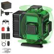 LFINE 4D 16 Lines Laser Level with Dual Rechargeable Batteries USB Powered Self-Leveling Multi-Line Cross Leveling Tool
