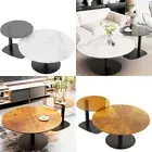 2PCS Nesting Coffee Table Marble/Wood & Glass Center Table Office Home Furniture