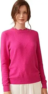 [ZHILI] Women's Pullover Lace Collar Cashmere Jumper Sweater