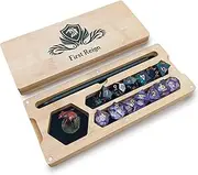 Wood DnD Dice Tray | DnD Rolling Tray | Wooden Dice Box for D&D | Perfect D&D Gift for 5E Players | Dice Holder Case for Tabletop Games | Dice Vault | Dungeons and Dragons Accessories (Bamboo)