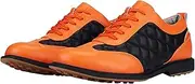 [SDEQA] Spikeless Golf Shoes for Men Wide Fitting Leather Waterproof Sneakers Breathable Golf Trainers Big Size