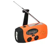 Radio Multifunctional Sensitive Portable Solar Hand-crank AM/FM/WB Weather Radio for Home - Orange