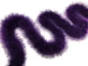 2 Yards - Purple Turkey Medium Weight Marabou Feather Boa 25 Gram Mardi Gras