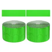 2Pcs 3.9inch x 164ft Bulletin Board Border, Metallic Green (1mm)
