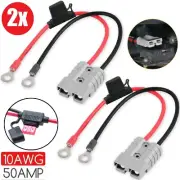 2x Anderson Plug Extension Lead 8mm Twin Core Automotive Cable Anderson Style
