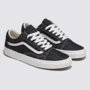 VANS Mens THREADED DEMIM OLD SKOOL VN000CR5Y28 BLACK / WHITE US M 4-10