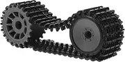 1 Set Car Crawler Tracks Remote Control Car Model Car Robot Construction Tank Tracks Remote Control Tank Parts Robot Parts Rubber Black