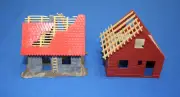 HO Scale Model Railroad Slot Car Train Scenery House Under Construction (2) #2