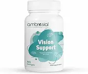 AMBROSIAL Vision Support Lutein and Zeaxanthin Supplement Eye Support Supplement with Vitamin A, Omega 3, Grape Seed, Green Tea & More High Strength Eye Supplement (Pack of 2-120 Softgels)