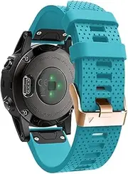 [BKUANE] 20mm For Garmin Fenix 6S 5S Watchband Bracelet Strap For Fenix 6SPro 5SPlus Rose Gold Buckle Silicone Quick Accessory Wrist Band
