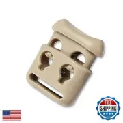 DYZD Double Hole Plastic Cord Locks End Spring Stop Toggle Stoppers Multi-Col