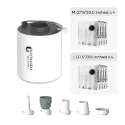 Rechargeable Mini Air Pump for Sleeping Pad Gray TINY PUMP X+VACUUM BAG