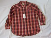 Ariat REAL Women's Medium Long Sleeve Billie Rae Plaid Button Up Shirt - Citrus