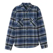 Brixton - Bowery Heavyweight Flannel Flint Blue/Black/Mineral Grey