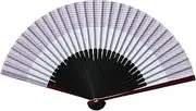 [大西賢製販] Ken Onishi Folding Fan, Checked Pocket Fan, 7.1 inches (18 cm)