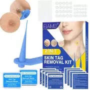 2 in 1 Micro Skin Tag Remover Device Kit Safe Painless Removal Bands Tool