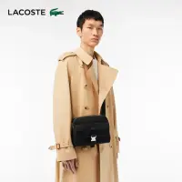 在飛比找momo購物網優惠-【LACOSTE】包款-Kome單肩前平口袋斜背包(黑色)