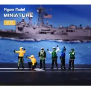 Resin 1/72 Scale Paint Aircraft Carrier Scene US Ground Crew Doll set Model Toys