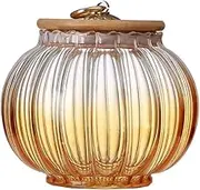 Mozacona Pumpkin Glass Container Candy Dish Food Storage Jar with Seal Wooden Lid