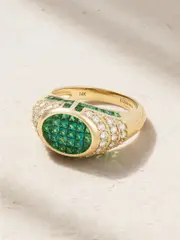 [Rainbow K] Rainbow K - Lady 14-karat Gold, Emerald And Diamond Ring - 6 6 Gold