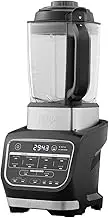 Ninja Foodi Blender & Soup Maker, 10 Auto-iQ Programs, 1.7L Glass Jug, Hot & Cold Blender, Built-In Heating Element, Tamper, Cleaning Program & Brush, 1000W, Black HB150UK