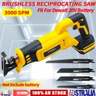 Brushless Cordless Wood Metal Cutting Reciprocating Saw For Dewalt 18V Battery