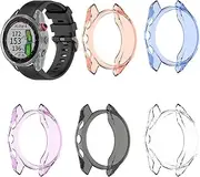 Cases intended for Garmin Approach S62 Case Cover, Impact Resistant Soft TPU Clear Protective Cover intended for Approach S62 Protector (Black/Clear/Blue/Orange/Purple)