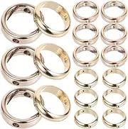 TEHAUX Metal Spacer Bead Frame Round Shape Bead Frame Connectors Jewelry Craft for DIY Bracelet Charm Making