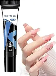 Gel Nail Glue,Extra Strong Nail Extension Glue Base Coat - Fingernail Polish Base, Long Lasting Tips Art Design Tools for Women, Girls