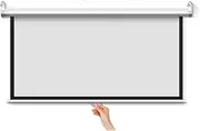 for Home Theater Cinema Indoor Outdoor Backyard Pa 60 72 84 100 Inch 16:9 Manual Self-Locking Projection Screen Wall Mounted Pull-Down Projection Screen(W P 84inch)