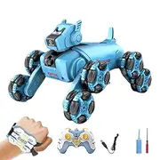 Robotic Dogs for Kids - 8WD Gesture Sensing Stunt Robot Dog | Interactive Climbing Puppy with Music & Light, Electric Robotic Animals for Homes, Schools