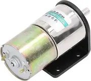 DC Gear Motor, 10W Self-Locking Brushed Aluminum Alloy Industrial Electric Motor 12V with Bracket for Banking Equipment (0‑10RPM Per Minute)
