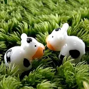 Mini 10pcs Cow dolls Bottle decoration supplies moss micro landscape deco Garden deco Creative handicrafts