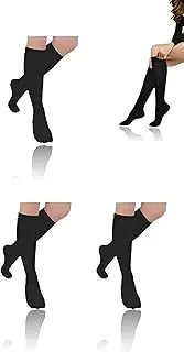 [Generic] Honwor Compression Socks 20-30 mmHg for Athletes, Pregnant Women, Travelers - Boost Circulation & Comfort (L/XL,3 Pairs)
