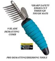 Master Grooming Tools Dematting MATBREAKER COMB Rake 9 Razor Sharp Safety BLADES
