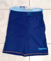 Coppertone Blue And Orange Toddler Boy's Large (4-6) Swim Shorts Trunks