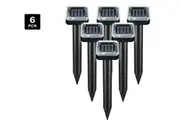 SpringUp 6pcs Garden Snake Repeller Multi Pulse Ultrasonic Solar Powered Pest Repellent