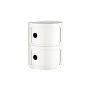 MIUZ 2 Tier White Replica Componibili Round Storage Cabinet