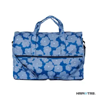 日本HAPI+TAS 小摺疊旅行袋 深藍塗鴉花朵