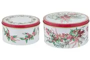 Maxwell & Williams: Festive Flora Cake Tin Set (Set of 2)