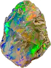 [Jaguar Gems] Natural Ethiopian Opal Rough Gems – AAA Quality Stone | Jumbo Fire Ethiopian Raw Crystal Rock Gemstone for Jewelry Making & Wire Wrapping