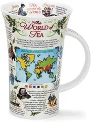 GL-Wort-XX World of Tea Fine Bone China Glencoe Mug, 0.5 Litre