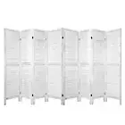 Room Divider Screen 8 Panel Privacy Wood Dividers Stand Bed Timber White Artiss