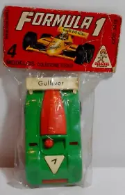 GULLIVER VTG 80's PLASTIC 2.5'' FORMULA F1 TOY CAR SEALED MADE IN PORTUGAL