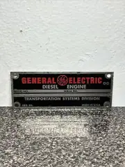 ERIE PA GENERAL MOTORS DIESEL-ELECTRIC LOCOMOTIVE BUILDERS PLATE NEW NOS