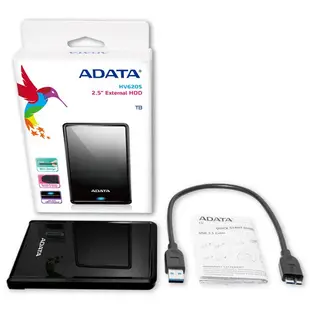 【ADATA威剛】4T 2T 1T 2.5吋外接式硬碟 HV620S 隨身硬碟 外接硬碟 4TB 2TB 1TB
